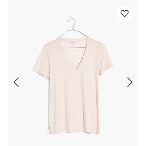 Madewell whisper cotton v neck pocket tee
